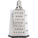 A Tablecraft stainless steel box grater with a soft grip handle.