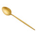 An Acopa Odin stainless steel dinner spoon with a brushed gold finish.