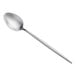 An Acopa Odin stainless steel dinner spoon with a long handle.