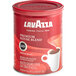 A red can of Lavazza Premium House Blend Ground Coffee.