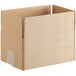 A Lavex cardboard shipping box with a cut out top on a white background.
