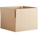 A Lavex multi-depth cardboard shipping box with a cut out top.