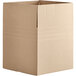 A close-up of a Lavex cardboard box with a corner cut out.