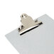 A Menu Solutions Alumitique aluminum clipboard with a metal clip.