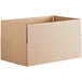 A Lavex multi-depth cardboard shipping box with the lid open on a white background.