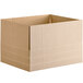 A Lavex cardboard shipping box with cut out top corners.