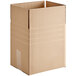 A Lavex cardboard shipping box with a cut out top.