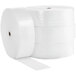 A stack of Pregis white perforated bubble wrap rolls.