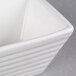 American Metalcraft SCR12 1.25 oz. White Square Ribbed Porcelain Sauce Cup Main Thumbnail 6