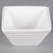 American Metalcraft SCR12 1.25 oz. White Square Ribbed Porcelain Sauce Cup Main Thumbnail 2