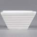 American Metalcraft SCR12 1.25 oz. White Square Ribbed Porcelain Sauce Cup Main Thumbnail 3