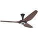 A Big Ass Fans Haiku indoor ceiling fan with cocoa and black bamboo blades.