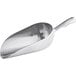 A silver Choice aluminum scoop with a handle.