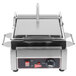 A Cecilware single panini sandwich grill with flat surfaces and a lid.