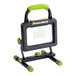A black and green PowerSmith LED work light with a white background.