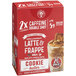 A red and white box of The Frozen Bean Cookie Butter Latte Double Shot Ice Coffee Mix.
