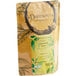 A brown bag of Davidson's Organic Gunpowder Green Loose Leaf Tea with a black label with green and black text.