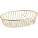 An Acopa gold wire oval basket with a handle.