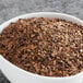 A bowl of Davidson's Organic Yerba Mate tea leaves.