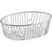 An Acopa stainless steel wire basket with a handle.