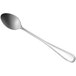 A Oneida stainless steel iced tea spoon with a silver handle.