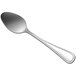 A Oneida stainless steel teaspoon with a long handle.