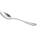 A Sant'Andrea Rossini stainless steel demitasse spoon with a silver handle.