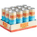 A cardboard box of 12 Rise Brewing Co. Organic Oat Milk Vanilla Nitro Cold Brew Coffee cans.