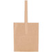 1/2 Peck "Sophomore" Natural Brown Kraft Paper Produce Customizable Market Stand Bag with Handle - 500/Case Main Thumbnail 3