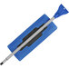 A blue and grey plastic Snow Joe telescoping paddle with a foam head.