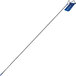 A long pole with a blue handle and a blue flag.