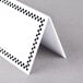 Rectangular Write On Deli Tent Sign with Black Checkered Border - 25/Pack Main Thumbnail 4