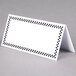 Rectangular Write On Deli Tent Sign with Black Checkered Border - 25/Pack Main Thumbnail 1