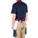 Intedge Red White and Blue Poly-Cotton Bib Apron with 1 Pocket - 34"L x 30"W Main Thumbnail 2