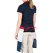 Intedge Red White and Blue Poly-Cotton Bib Apron with 1 Pocket - 34"L x 30"W Main Thumbnail 4