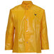 A yellow Tingley Iron Eagle jacket with black cuffs and logo.