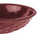 HS Inc. HS1018 9" x 2 1/4" Raspberry Polyethylene Round Weave Basket - 24/Case Main Thumbnail 6