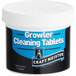 A white container of National Chemicals Inc. Craft Meister Growler Cleaning Tablets with a blue label.