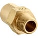 A brass threaded male fitting with a #50 hole.