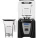 A Blendtec Connoisseur 825 commercial blender with clear containers on top.