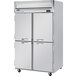 Beverage-Air HRS2-1HS Horizon Series 52" Solid Half Door Reach-In Refrigerator with Stainless Steel Interior Main Thumbnail 1