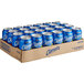 A cardboard case of 24 blue Clamato cans.