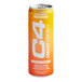 A close up of a C4 Smart Energy Peach Mango Nectar energy drink can.
