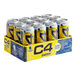 A case of C4 Energy Mango Foxtrot Wounded Warrior energy drink cans.