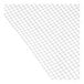 A close-up of a white mesh shelf liner with a grid pattern.