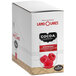 A white Land O Lakes box with red text and a label with red raspberries and the words "Cocoa Classics Raspberry and Chocolate"