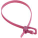 A pack of 20 pink plastic cable ties with metal clips.
