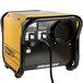 A yellow and black Ecor Pro EPD150 Desiccant Dehumidifier machine.