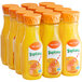 A case of Tropicana Pure Premium Orange Juice bottles.