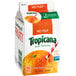 A carton of Tropicana No Pulp Pure Premium Orange Juice with a white background.